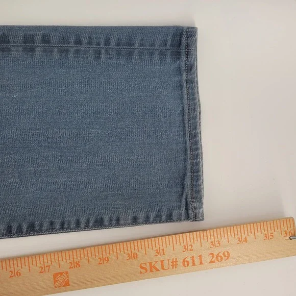 34 Heritage Coolmax Stretch Jeans Mens 34x34 Straight Leg Light Wash Denim - Picture 6 of 8